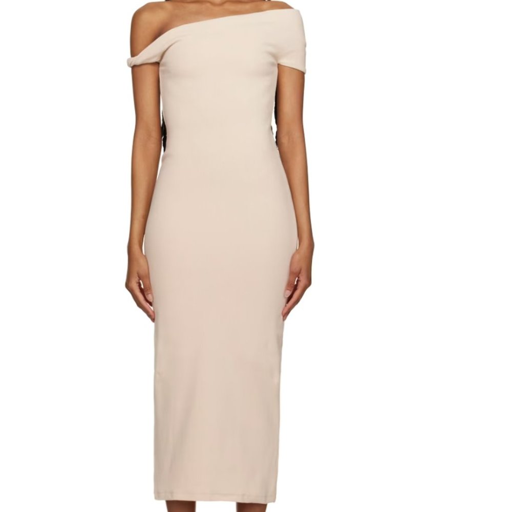 THIRD FORM Beige Intertwined Midi Dress
